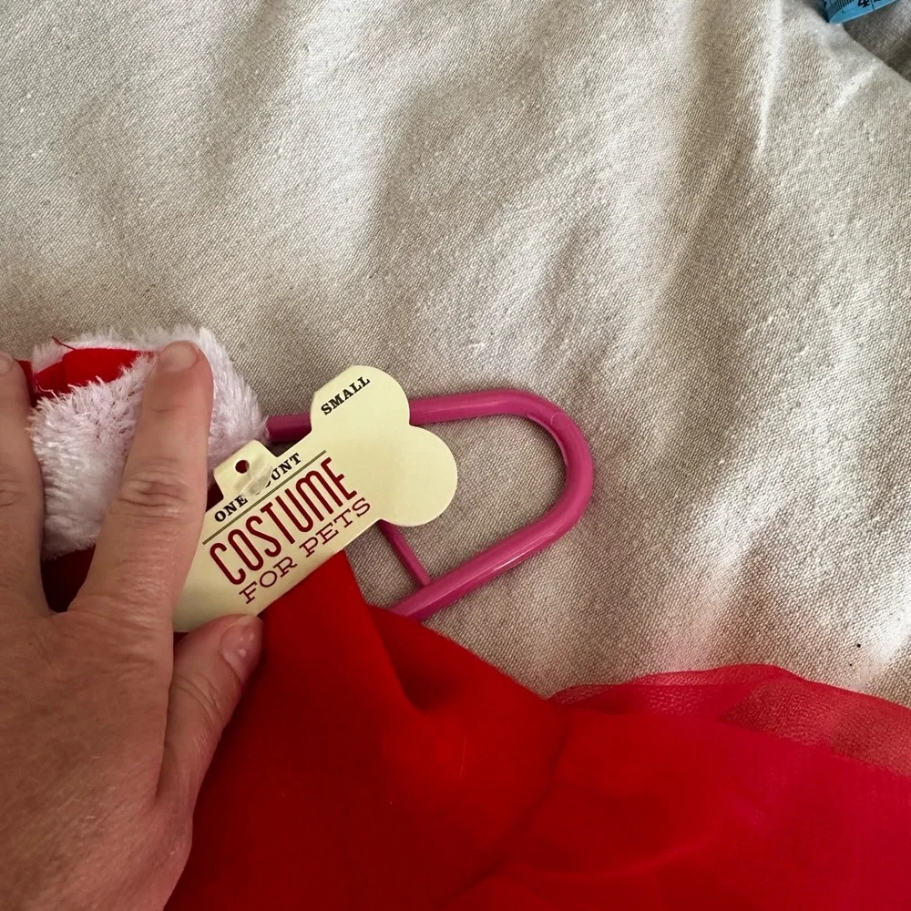 Festive Red and White Pet Costume/clothes Set